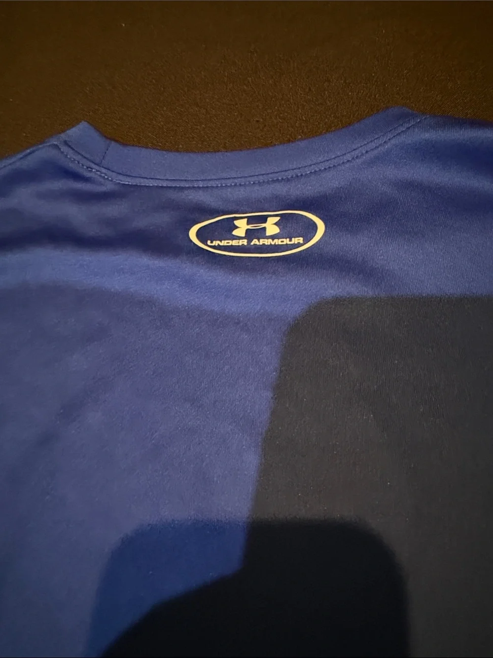 Under Armour Royal Blue Long Sleeve Athletic Top with White Logo